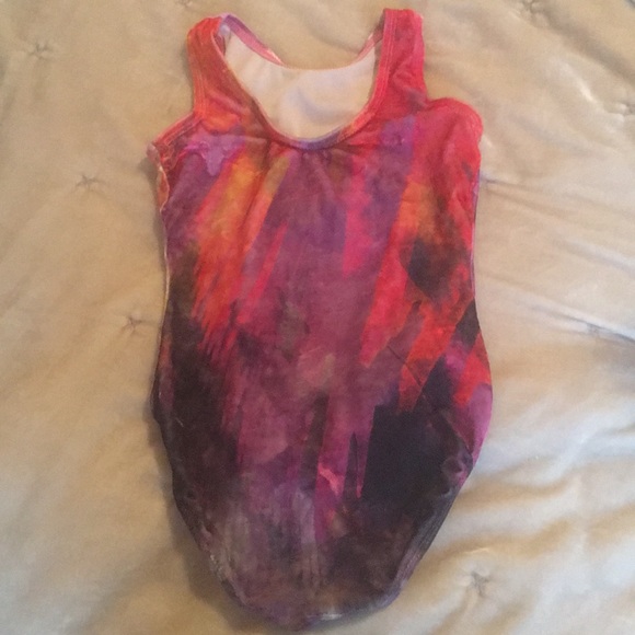 Textured sleeveless gymnastics leotard - Picture 2 of 2